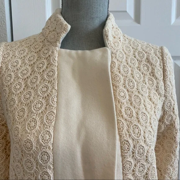 PIM & LARKIN size XS stunning cream jacket with crochet embroidery detail - Picture 2 of 16